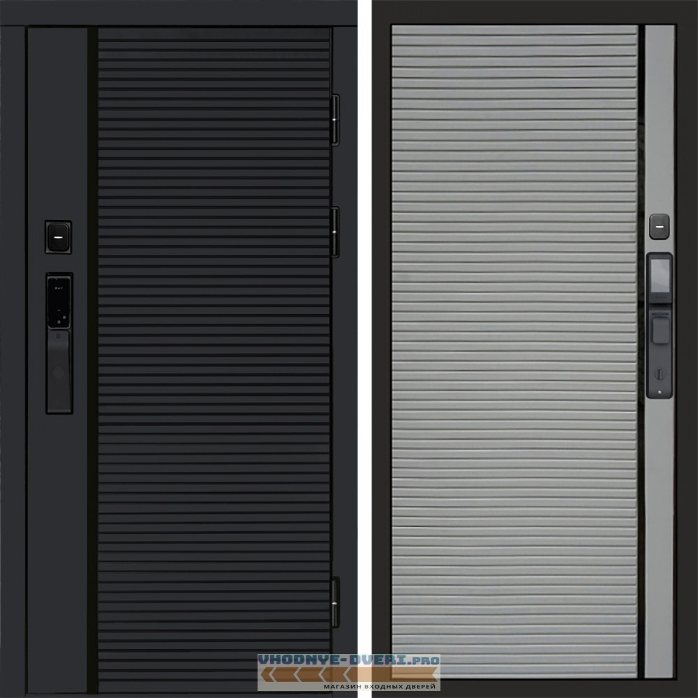 Входная дверь  Smart (Смарт) Black Line Porte Grey софт